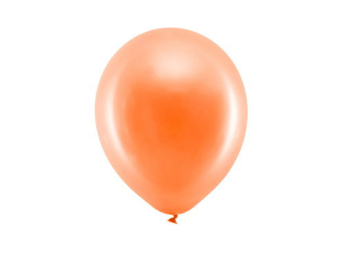 Varavīksnes baloni 23 cm metāliski, oranži (1 gab. / 100 gab.)