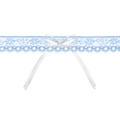Lace garter with a ribbon, sky-blue