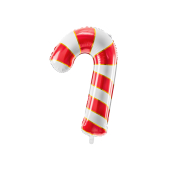 Folija balons Candy cane, 50x82cm, sarkans