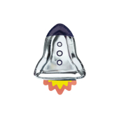 Бумажные тарелки Space Party - Rocket, 21,5х29,5см. (1 шт. / 6 шт.)