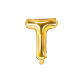 Folija balona burts &quot;T&quot;, 35cm, zelts