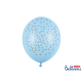 Balloons 30cm, Dots, Pastel Baby Blue (1 pkt / 6 pc.)