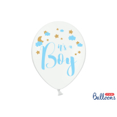 Balloons 30cm, It's a Boy, Pastel Pure White (1 pkt / 50 pc.)
