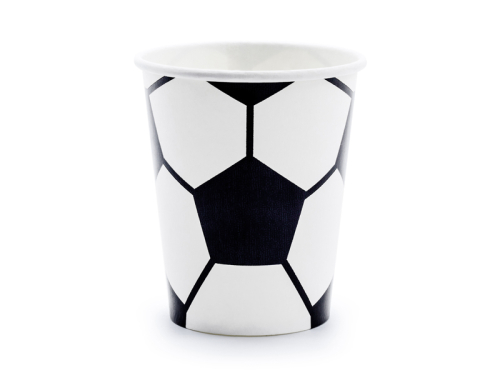 Papīra krūzes Futbols, maisījums, 220 ml (1 gab. / 6 gab.)