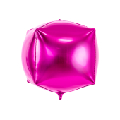 Folija balons Cubic, 35x35x35cm, tumši rozā
