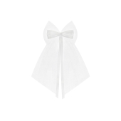 Bows with a ribbon, white, 18cm (1 pkt / 2 pc.)