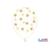Balloons 30cm, Stars, Crystal Clear (1 pkt / 50 pc.)
