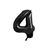 Folijas balonu numurs '' 4 '', 86cm, melns