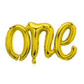 Foil balloon One, 66x37cm, gold