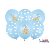 Balloons 30cm, Elephant, Pastel Baby Blue Mix (1 pkt / 6 pc.)