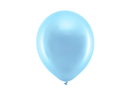 Varavīksnes baloni 23 cm metāliski, zili (1 gab. / 100 gab.)