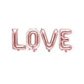 Foil Balloon Love, 75x35cm, rose gold