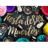 Reklāmkarogs Dia de Los Muertos - Fiesta de Los Muertos, zelts, 22x160cm