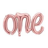 Foil balloon One, 66x37cm, rose gold