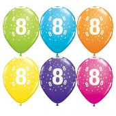 Воздушный Шар с рисунком "8"   (30 см)