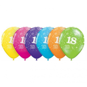Воздушный Шар с рисунком "18"   (30 см)