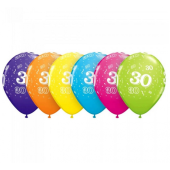 Воздушный Шар с рисунком "30"   (30 см)