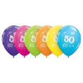 Воздушный Шар с рисунком "50"   (30 см)