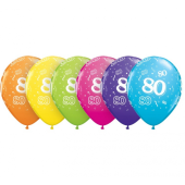 Воздушный Шар с рисунком "80"  (30 см)