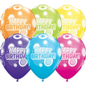 Воздушный Шар с рисунком "Happy Birthday"   (30 см)