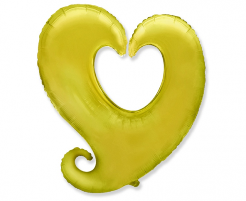 Folija balons 24 "FX Sirds Y, zelts