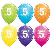 Воздушный Шар с рисунком "5" (30 см)
