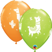 Apdrukāts lateksa balonsinches Llamas (30 cm)
