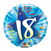 45 cm Folija balons CIR "18", blue ST ASORT