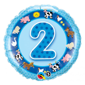 45 cm Folija balons CIR 2. with images, blue