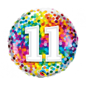 45 cm Folija balons Rainbow Confetti, 11