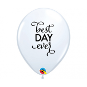 Apdrukāts lateksa balons Best day ever (30 cm)