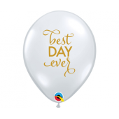 Apdrukāts lateksa balons Best day ever (30 cm)
