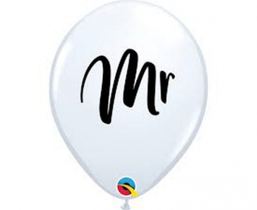 Apdrukāts lateksa balons "Mr." (30 cm)