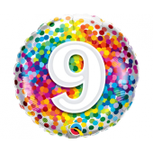45 cm Folija balons Rainbow confetti 9