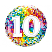 45 cm Folija balons Rainbow confetti 10