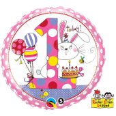 45 cm Folija balons 1 for girls "
