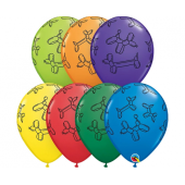Apdrukāts lateksa balons  Dogs, QL 11" (30 cm)
