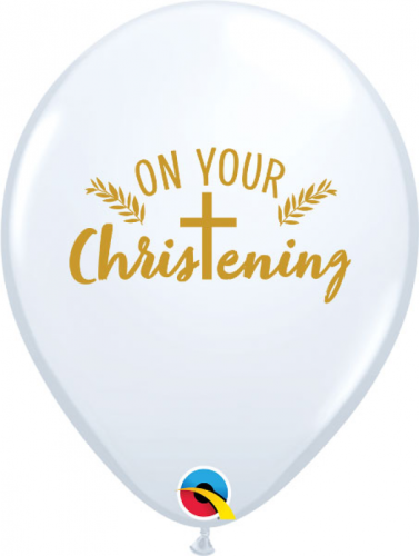 Apdrukāts lateksa balons On your Christening (30 cm)