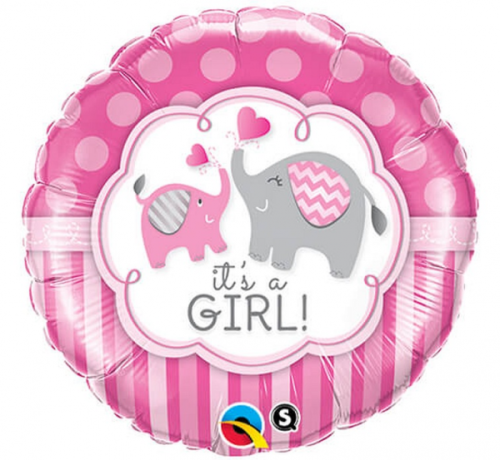 45 cm Folija balons RND "It''s a girl", 1 pc.