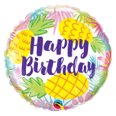 Воздушный шар из фольги 45 см CIR - "Birthday Pineapples"