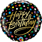 45 cm Folija balons CIR BIRTHDAY GOLD