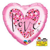 45 cm Folija balons HRT "Love (with hearts)"