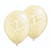 Apdrukāts lateksa balons Hearts (30 cm)