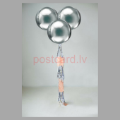 Balonu Kompozīcija 4 Ekskluzīvi Sudraba krāsa 150x50 cm