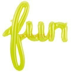 Folijas balonu vārds Fun Spilgti zaļa krāsa 109 cm