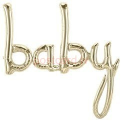 Folijas balonu vārds Baby Zelta krāsa 114 cm