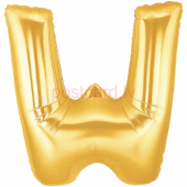 Folijas balons Burts W Zelta krāsa 102 cm