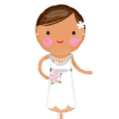 Kāzu folijas balons "LOVELY BRIDE" (101 cm)