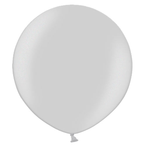2FT METALLIC SILVER LATEX BALLOON