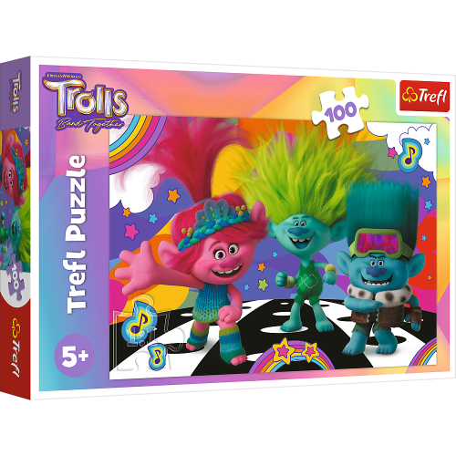 TREFL TROLLS Puzle Troļļi 3, 100 gab.